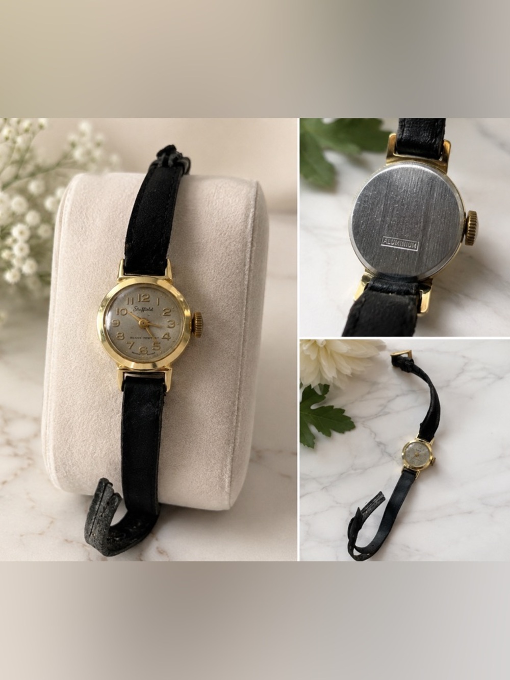 Vintage Sheffield Swiss Made Ladies Mechanical Watch Gold Tone- Parts Repair